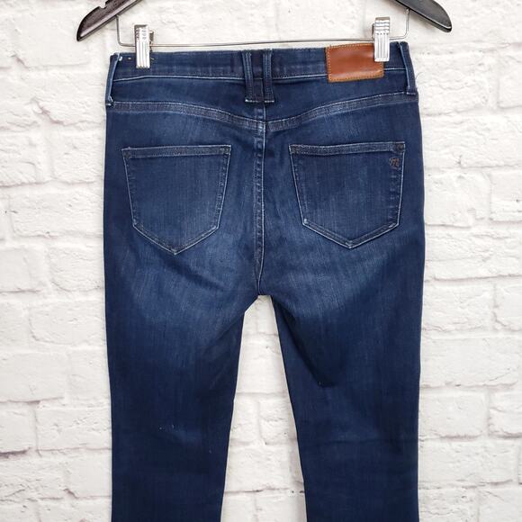 Madewell 9” High Rise Skinny Stretch Jeans Dark Wash Size 26 - Picture 8 of 11